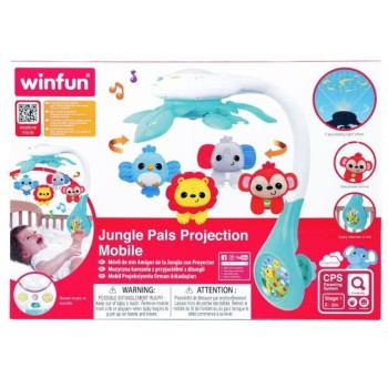 WinFun Μελωδικό Περιστρεφόμενο Προτζέκτορας Jungle Pals 403297 5204275032970