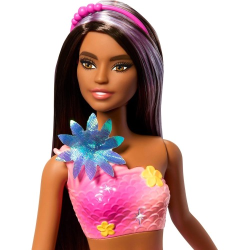 Mattel Barbie Flower Magic Mermaid Toy Doll With Surprise Blooming Flowers Feature & Pearl Headband Accessory JDM73 194735287895