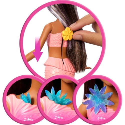 Mattel Barbie Flower Magic Μαγική Γοργόνα Που Ανθίζει - Μελαχρινή JDM73 194735287895