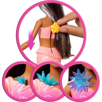 Mattel Barbie Flower Magic Mermaid Toy Doll With Surprise Blooming Flowers Feature & Pearl Headband Accessory JDM73 194735287895
