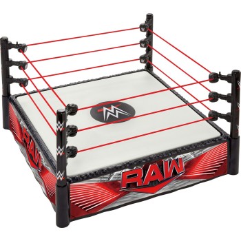 Mattel WWE Superstar Ring With Labels For Main Event & Raw, Spring-Loaded With Elastic Ring Ropes Σετ Για Παιχνίδι Με Κούκλες JD