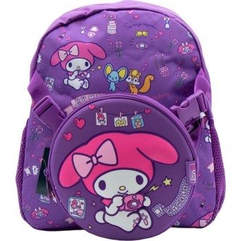 Diakakis imports Hello Kitty Τσάντα Πλάτης Νηπίου My Melody Must Team 1 Θήκη με Αποσπώμενο Τσαντάκι Μέσης - Ώμου 000490198 52056