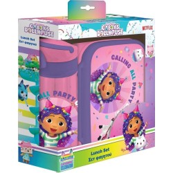 Diakakis imports Σετ Φαγητού Gabbys Dollhouse Φαγητοδοχείο 800ml-παγούρι PP 500ml 000574113 5205698755200