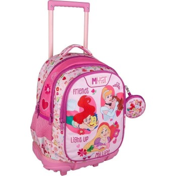 Diakakis imports Σχολική Τσάντα Τρόλεϊ Δημοτικού Disney Princess Friends Light Up My Life Must Team 3 Θήκες 000565040 5205698751