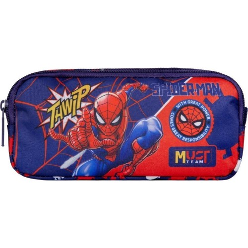 Diakakis imports Spiderman Σχολική Κασετίνα Βαρελάκι Spider- Man Thwip Must Team 2 Θήκες 000508561 5205698750656