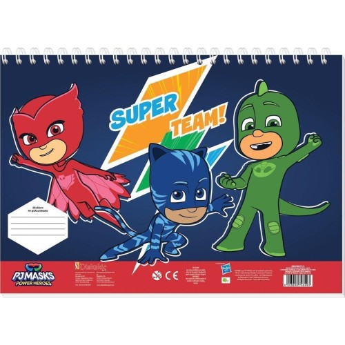 Diakakis imports Μπλοκ Ζωγραφ PJ Masks 23x33 40φυλ Αυτοκ-στενσιλ- 2σελ ΧΡ 2ΣΧ 000484312 5205698748493