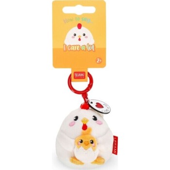 Legami Plush Key Ring -  Soft! - Tiny Hen SPK0011 8052694029746