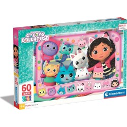 Clementoni παιδικό παζλ maxi super color gabbys dollhouse 60 τμχ 1200-26598 8005125265985