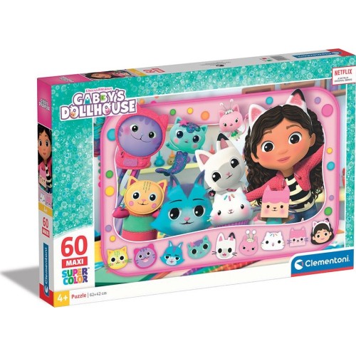 Clementoni Maxi Super Color Gabbys Dollhouse 60 pcs Maxi Super Color ...