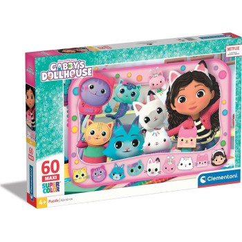 Clementoni Maxi Super Color Gabbys Dollhouse 60 pcs Maxi Super Color 1200-26598 8005125265985