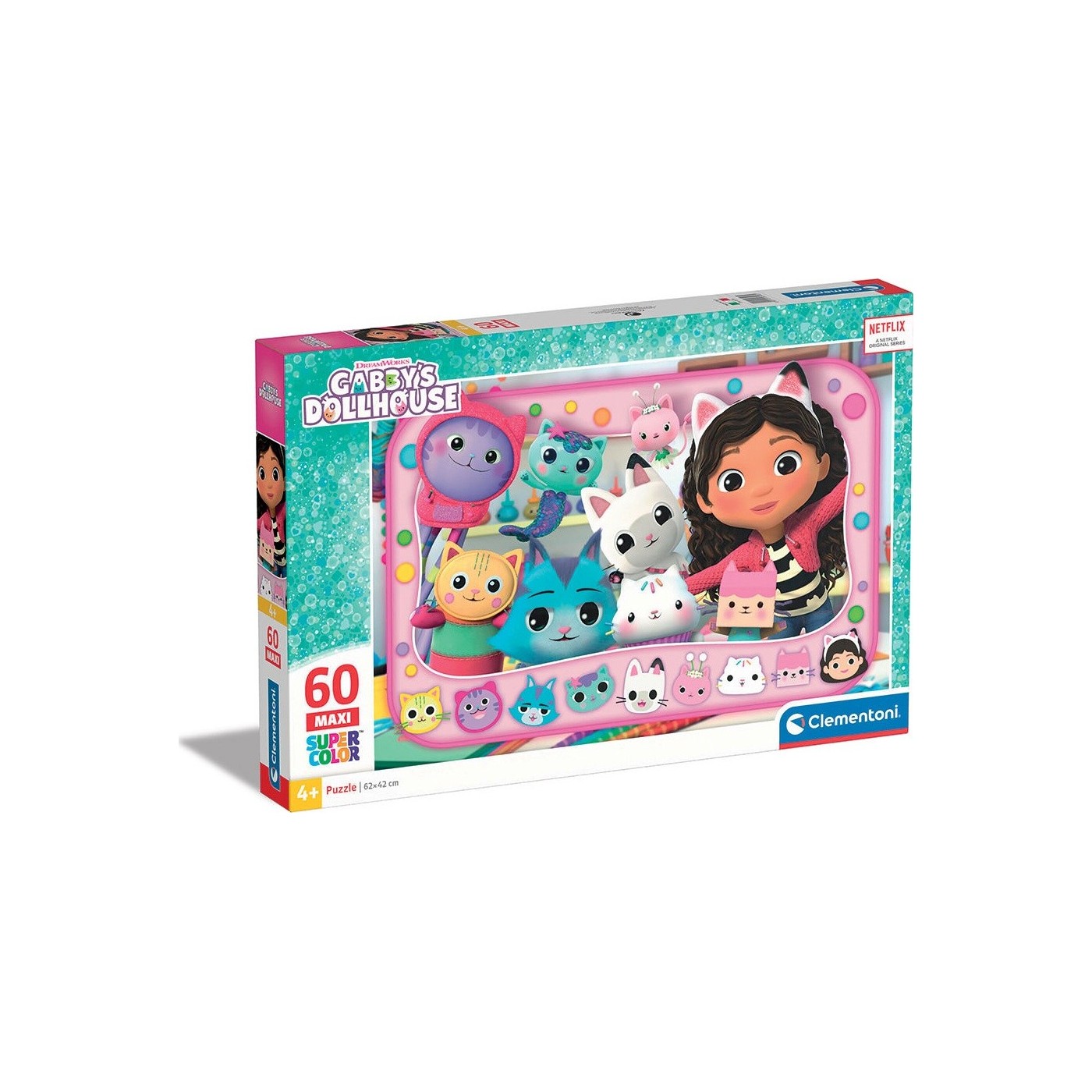 Clementoni Maxi Super Color Gabbys Dollhouse 60 pcs Maxi Super Color ...