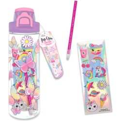 Hot Focus Tie Dye Butterfly Pop-Open Water Bottle Writing Fun 700Ml-Παγούρι 700Ml HF412TB 842817060514