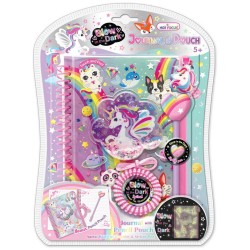 Hot Focus Stylish Journal With Pouch Glow In The Dark HF259GD 842817029023
