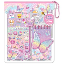 Hot Focus Butterfly Sticker Portfolio Set Tie Dye Buttefly HF341TB 842817060309