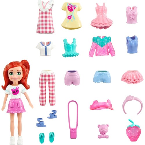 Mattel polly pocket - κούκλα με μοδες μεσαιο pack 6 σχέδια fashion pack medium κούκλα HKV88 / JCB22 194735267040