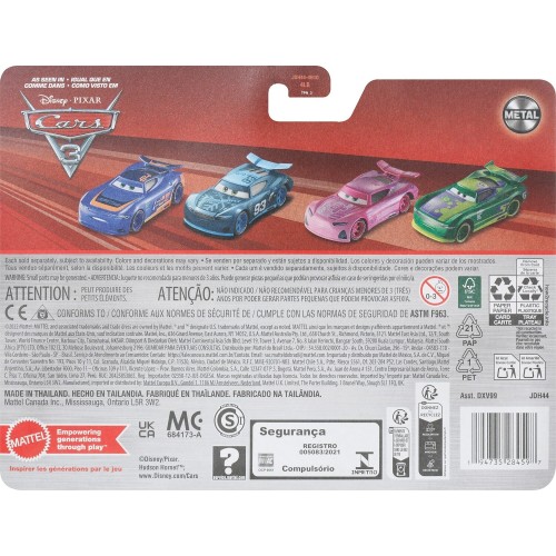 Mattel Disney Pixar Cars Disney And Pixar Cars 2-Pack, Set Of 2 1:55 Scale Die-Cast Toy Vehicles Dirt Track Hudson DXV99 / JDH44