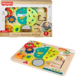 Mattel Fisher-Price Wooden Activity Station Baby Busy Board Toy For Developmental Play, 1 Wood Piece JDM53 194735287864