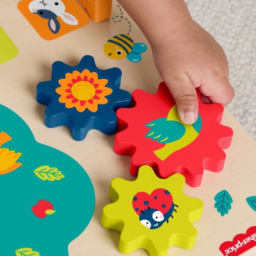 Mattel Fisher-Price  Wooden Activity Station Εκπαιδευτικό Παιχνίδι JDM53 194735287864
