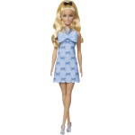 Mattel Barbie Fashionistas Doll 237 In Blue Bow Halter Dress, Blonde Ponytail With Bow Κούκλα FBR37 / HYT93 194735255634