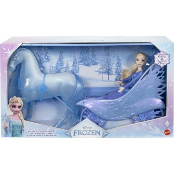 Mattel Disney Frozen Elsa Fashion Doll With Dress & Nokk With Adventure Carriage JBG56 194735259724
