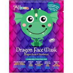 7th Heaven Dragon Face Mask Panthenol 25Gr – Cloth Beauty Mask With Design Ages 8+ Vegan 6648 083800066483