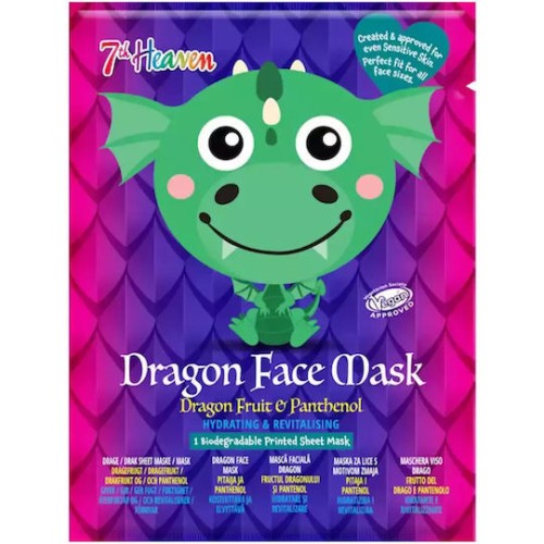 7th Heaven Dragon Face Mask Panthenol 25Gr – Μασκά Ομορφίας Πανί Με Σχέδιο Ηλικίες 8+ Vegan 6648 083800066483