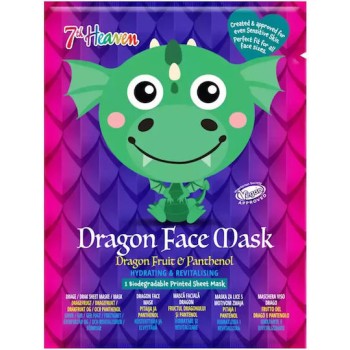 7th Heaven Dragon Face Mask Panthenol 25Gr – Μασκά Ομορφίας Πανί Με Σχέδιο Ηλικίες 8+ Vegan 6648 083800066483