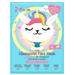 7th Heaven Lamacorn Face Mask Coconut & Papaya 25Gr – Cloth Beauty Mask With Pattern Ages 8+ Vegan 6498 083800064984