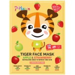 7th Heaven Tiger Face Mask Apple & Strawberry 25Gr – Μασκά Ομορφίας Πανί Με Σχέδιο Ηλικίες 8+ Vegan 4788 083800047888
