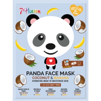 7th Heaven Panda Face Mask Coconut & Banana Παιδική Μάσκα Προσώπου Ενυδάτωσης 28Gr 4784 083800047840