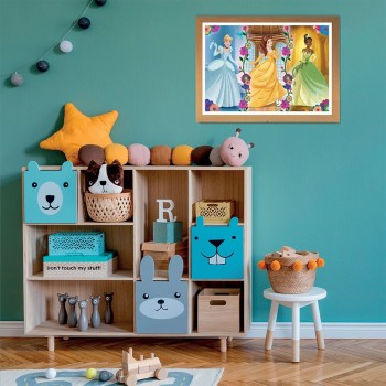 Clementoni Disney Princess παιδικό παζλ super color disney πριγκίπισσες 104 τμχ 1210-25772 8005125257720