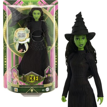 Mattel Wicked Singing Elphaba Fashion Doll, Posable With Removable Movie Fashions & Accessories JLG48 194735363421