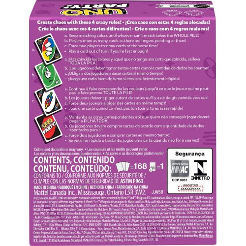 Mattel Uno Party JJV58 194735342402