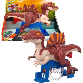 Mattel Fisher-Price  Imaginext Jurassic World Rebirth Dinosaur Toy, Sprinting Spinosaurus Figure With Lunge & Chomp Motion, 9 In