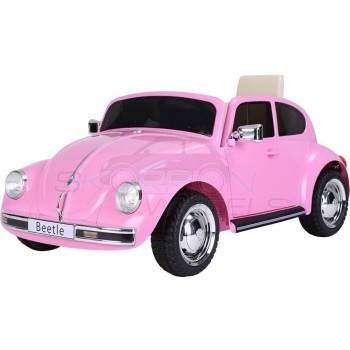 Skorpion Wheels Ηλεκτροκίνητο Αυτοκίνητο Volkswagen Beetle Original License 12V Ροζ 5246018R 5201670999976