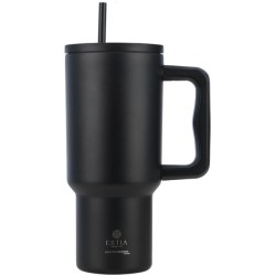 Estia Thermos Straw Tumbler XL Save The Aegean 900Ml Midnight Black 01-32098 01-32111 5207158032111