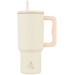 Estia Thermos Straw Tumbler XL Save The Aegean 900Ml Lily White 01-32128 5207158032128
