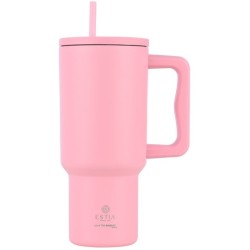Estia Estia Thermos Straw Tumbler XL Save The Aegean 900Ml Blossom Rose 01-32142 5207158032142