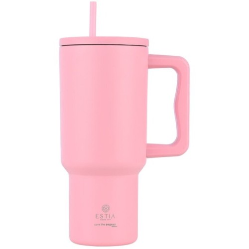 Estia Θερμός Estia Με Καλαμάκι XL Save The Aegean 900Ml Blossom Rose 01-32142 5207158032142