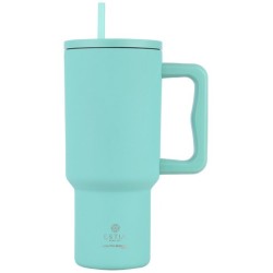 Estia Thermos Straw Tumbler XL Save The Aegean 900Ml Bermuda Green 01-32135 5207158032135