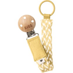 Pacifier Clip Bibs Braided Pale Butter/Ivory 12.9401113 | Toys-shop.gr