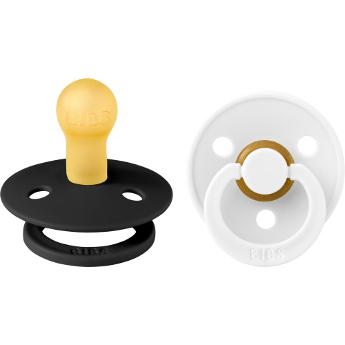 Pacifiers Bibs Colour 2Pcs Latex No 1 Black/White  | Toys-shop.gr