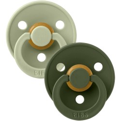 Bibs Rubber Pacifiers Sage/Hunter Green For 0-6 Months 2Pcs 12.110212 | Toys-shop.gr
