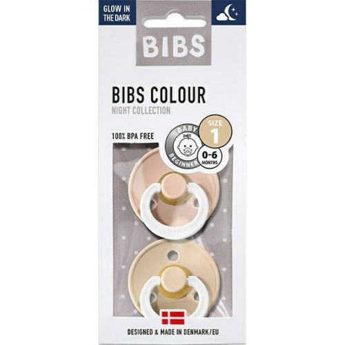 Bibs Πιπίλες Καουτσούκ Για 0-6 Μηνών Colour Νυκτός Dark Blush / Vanilla 2Τμχ 12.2121425 | Toys-shop.gr