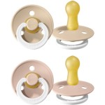 Bibs Rubber Pacifiers For 0-6 Months Colour Night Dark Blush / Vanilla 2Pcs 12.2121425 | Toys-shop.gr