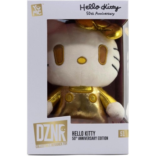 Yume Hello Kitty (50Th Anniversary) Plush Figure, 18 Cm Golden Edition TOY-0141 4895217516828