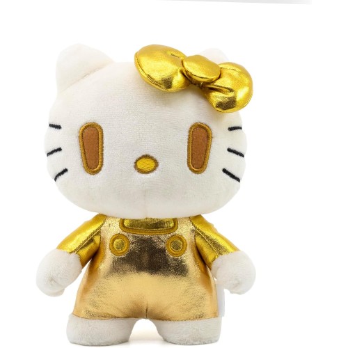 Yume Hello Kitty (50Th Anniversary) Plush Figure, 18 Cm Golden Edition TOY-0141 4895217516828