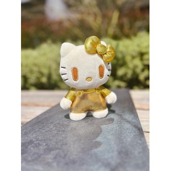 Yume Hello Kitty (50Th Anniversary) Plush Figure, 18 Cm Golden Edition TOY-0141 4895217516828