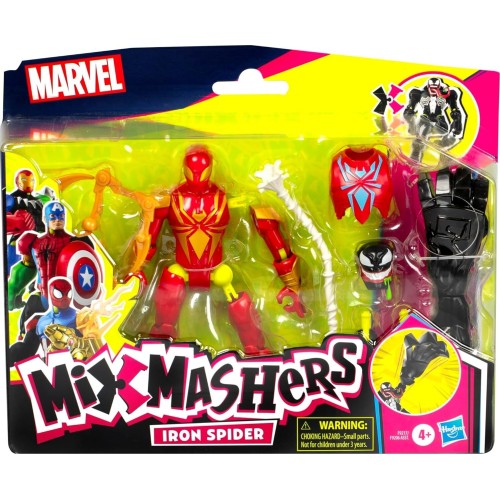 Hasbro Spiderman Spider-Man Mixmashers Iron Spider Custom Mix-And-Match Deluxe Action Figur F9206 / F9217 5010996247698