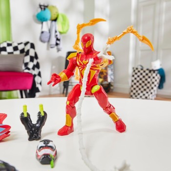 Hasbro Spiderman Spider-Man Mixmashers Iron Spider Custom Mix-And-Match Deluxe Action Figur F9206 / F9217 5010996247698